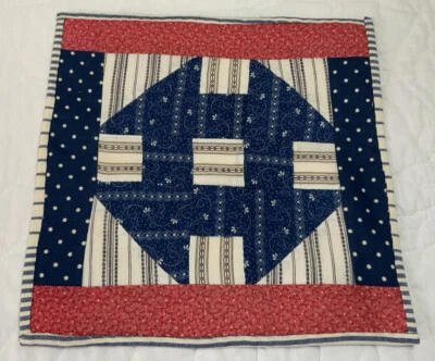 Edredón de retazos vintage, tablero batidor, calicos florales tempranos, azul marino Foto 1 de 4