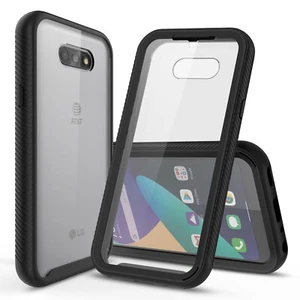 Heavy-Duty Case Built-in Screen Protector for LG Phoenix 5, Fortune 3, Risio 4 - Picture 1 of 7