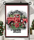 Boże Narodzenie w czerwonej ciężarówce flaga ogrodowa Dixie * dwustronna * najwyższa jakość