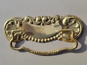 3" B803 VICTORIAN Furniture Drawer Pull In POLISHED BRASS Finish Solid Brass - Picture 1 of 1