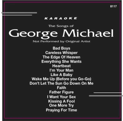 GEORGE MICHAEL Karaoke CD+G 15 TRACKS Backstage #8117 IN ORIGINALBlack Sleeve - Image 1 of 2