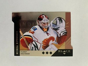 2009-10 Black Diamond Horizontal Perimeter Die-Cut #BD7 Miikka Kiprusoff FLAMES