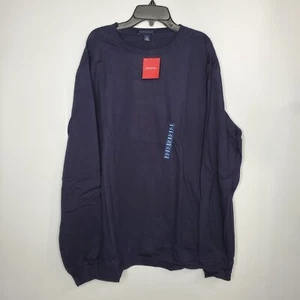 Lands End Direct Merchants Mens Super T Shirt Blue Long Sleeve SZ XL 46-48 - Picture 1 of 13