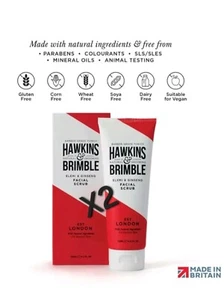 X 2 Barber Grade Tonics Hawkins&Brimble Elemi&Ginseng Facial Scrub New Boxed - Picture 1 of 6