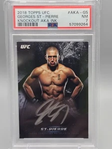2018 Topps UFC Knockout AKA Silver ON CARD Auto Georges St-Pierre #/25‼️ - Picture 1 of 3