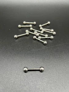 Pack x12 Piercing Barbells Tongue Rings Body Jewelry - Picture 1 of 7