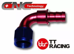 AN-10 AN10 90 Degree Push-On Push Lock Hose End Fitting - Foto 1 di 1