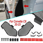 Pair For 2020-2023 Corvette C8 Side Intake Mesh Grille Insert Guards  Aluminum