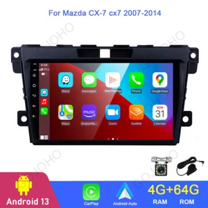 Android13 4+64GB Carplay Car Stereo Radio GPS Navi WIFI For Mazda CX-7 2007-2014 - Foto 1 di 21