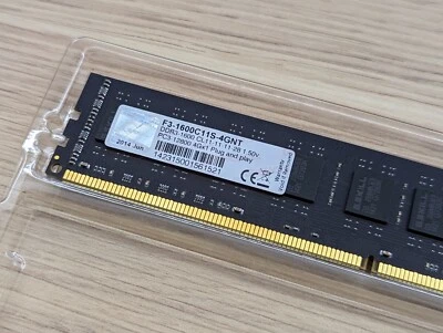 G.Skill DDR3 1600MHz 4GB x1 Stick 1.5v RAM Memory F3-1600C11S-4GNT CL11-11-11-28 - Image 1 of 3
