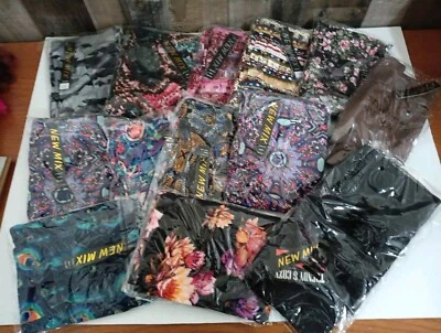 Lote de 5 Leggings Para Mujer Talla Única (0-12) Paquete Misterioso, Informales, Activos, Florales Foto 1 de 4