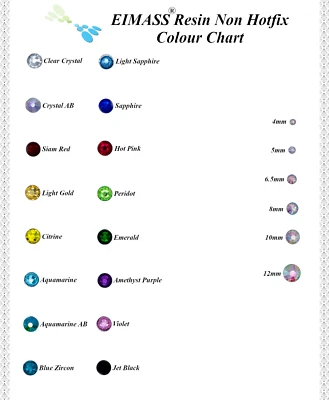 Cristales planos de resina EIMASS®, estrás sin revisión, diamante laminado, 8775 Foto 1 de 2