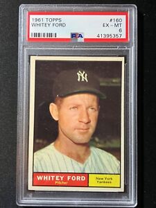 Whitey Ford #160 ⚾️ 1961 topps New York Yankees PSA 6 EX-MT 🔥