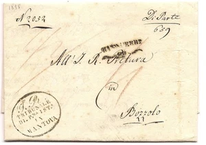 C12431-Lombardo Veneto, pref., da Mantova, lineare stampatello, x Bozzolo, 1835 - Picture 1 of 1