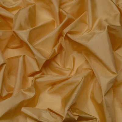 Gold Tissue Taffeta Silk, 100% Silk Fabric By The Yard, 44" Wide (TS-7323) - Image 1 of 3
