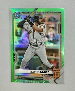 HELIOT RAMOS Bowman ROOKIE REFRACTOR "VERDE" SP variación paralela RC #'d/99 - Imagen 1 de 3