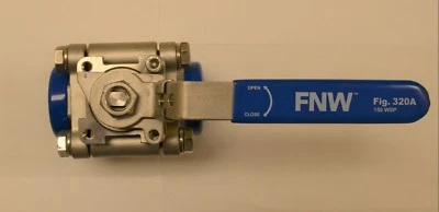 New FNW 1 1/2" Stainless Steel Ball Valve, Fig. 320A, 1500 CWP, NOS. - Image 1 of 2