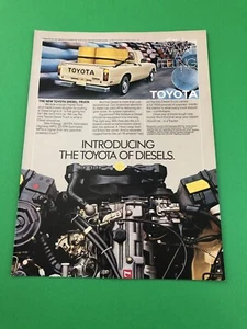 Camioneta pickup Toyota 1981 1982 1983 diésel anuncio impreso original - Imagen 1 de 1