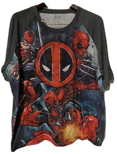 Marvel Comics Deadpool Graphic Print Shirt Top XL - Picture 1 of 5