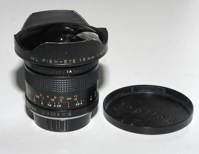 Yashica ML Fish-Eye 15mm F2.8 Contax Yashica C/Y Mount Lens Built-in filters - Image 1 of 4
