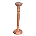 Vintage Blumenständer Blumensäule aus Holz, gedrechselt Handarbeit (76 cm Höhe)