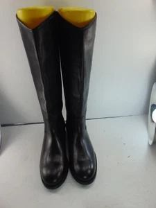 Frye Melissa Button 2 hohe Stiefel schwarz Leder Größe 6 M BRANDNEU $ 358,00 UVP - Bild 1 von 7