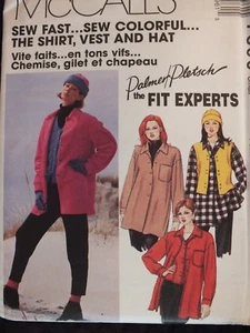 Easy OOP McCALLS 7896 Misses Hemd-Jacke Weste & Mütze MUSTER Small/8-10 UC - Bild 1 von 3