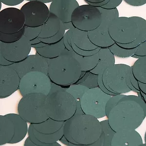 Lentelletes de costura metálicos de lentejuelas redondas de 15 mm gris oscuro oliva - Imagen 1 de 2