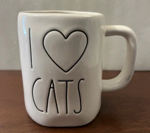 RAE DUNN I 🖤 CATS 16 Oz. Coffee Tea Mug I LOVE CATS Mug #287 - Picture 1 of 9