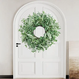 24" Spring Wreaths for Front Door, Large Summer Eucalyptus Wreath, Green Layered - Picture 1 of 7
