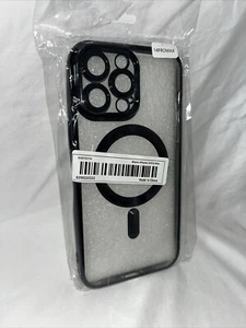 iPhone 14,15 Pro Max Black Clear Case Slim Plating Mag Safe Magnetic Apple - Picture 1 of 4