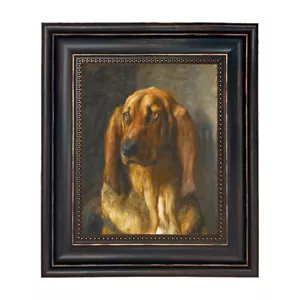 Pintura al óleo enmarcada en lienzo Sir Lancelot a Bloodhound de Briton Riviere - Imagen 1 de 4