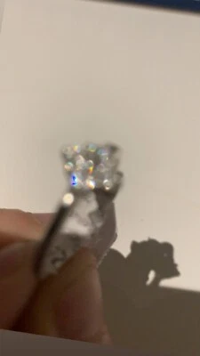 Anillo de plata con diamantes de 4 piedras y 3 mm Foto 1 de 4