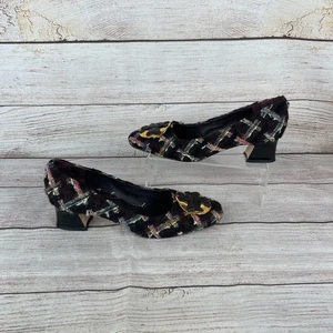 Zapatos de salón Tory Burch Boucle de mezcla de lana para mujer talla 9M tweed a cuadros medios mixtos - Imagen 1 de 9