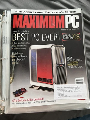 MAXIMUM PC Magazine DREAM MACHINE 2008 GPU CPU HDD SSD AMD Intel ATI RAM VTG - Image 1 of 4