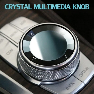 Car Crystal Multimedia Button Knob Cover Trim For BMW F25 F30 F11 F20 iDrive - Image 1 of 4