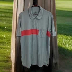 Foundry Men’s Size XLT Shirt Cotton Pullover Blue Stripes Red/Blue/Solid Casual - Picture 1 of 6