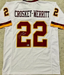 Jacory Croskey-Merritt Washington Commanders handsigniertes individuelles Trikot + Beckett - Bild 1 von 3