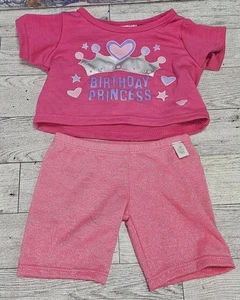 Build A Bear Clothes Birthday Princess Shirt & Shimmering Pants - Pink - 2pcs - Picture 1 of 5