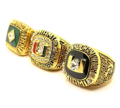Набор чемпионских колец NCAA / Miami Hurricanes / 1987 1991 2002 - Изображение 1 из 4