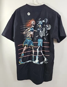 Ropa deportiva original Bone Man Skeleton ~ Boxeo ~ Camiseta, ~ Negra ~ Talla grande - Imagen 1 de 13