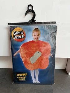 Riesen Pfirsich mit Wurm Kostüm Kinderkostüm Einheitsgröße - Brandneu - Bild 1 von 2