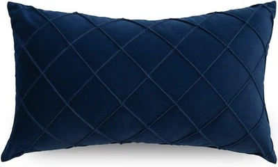 PLWORLD Blue Lumbar Pillow Cover 12x20 Inch, 20 x 12 (Pack of 1), Navy  - Image 1 of 4