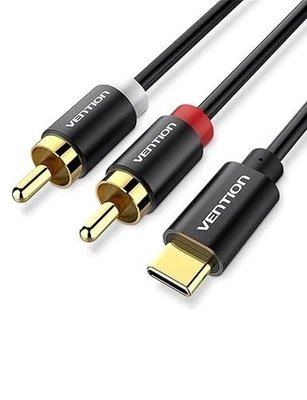 VENTION USB C to 2 RCA Audio Cable, Type-C to RCA Cable 2RCA Jack USB-C Audio Li