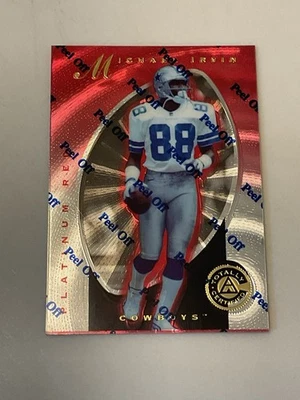 1997 Pinnacle Totally Certified Michael Irvin Platinum Red #1903/4999 - Image 1 of 2