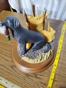 Danbury Mint "Devotion" By Stan Bentall Black Lab Dog Duck Hunting Mallard New! - Picture 1 of 6