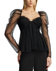 Zac Posen Dotted Tulle Top Women's - Picture 1 of 6