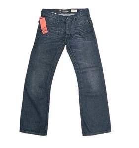 Pantalones de mezclilla Duck and Cover para hombre Rio Dirty Thanda pierna recta lavado oscuro 30-30 nuevos - Imagen 1 de 18