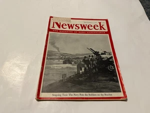 VTG Newsweek Magazine September 27th 1943 Seagoing Taxi:Navy Soldiers OnTheBeach - Imagen 1 de 1