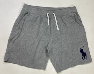 Polo Ralph Lauren Strick Sweat Shorts Herren Large grau Big Pony blau - Bild 1 von 8